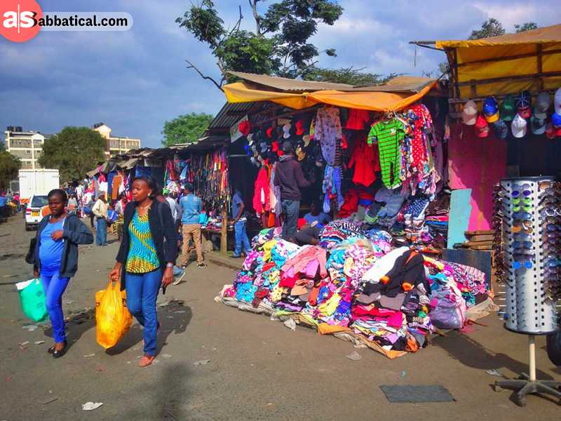 shopping on the second hand market in Nairobi, Kenya
