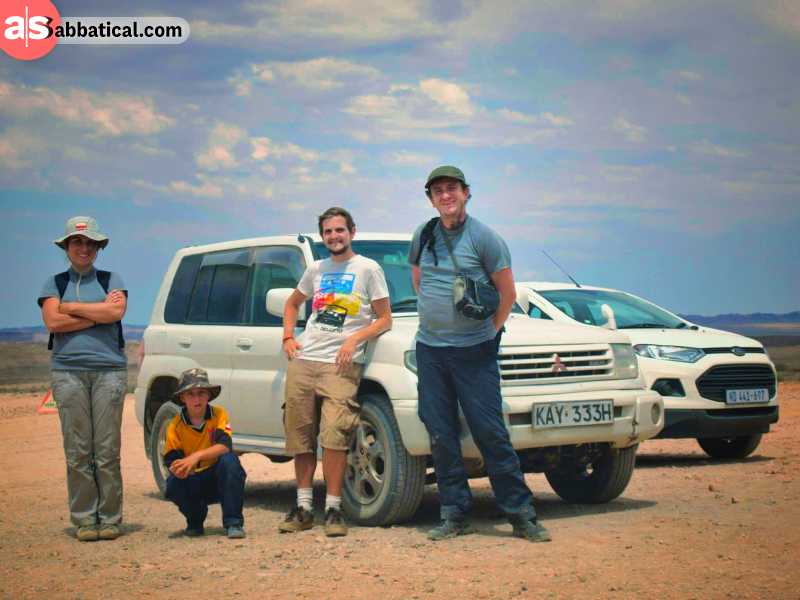 me with my new friends from Poland at the Fish River Canyon