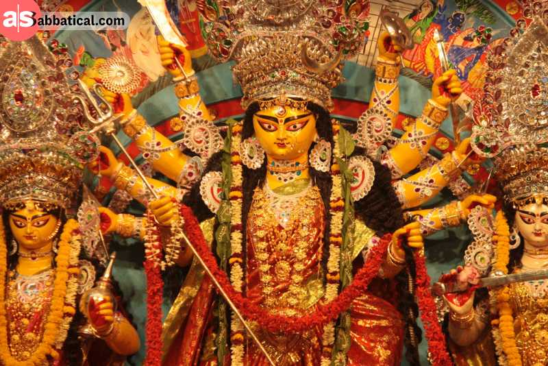 Durga Puja Festival lasts for 10 days and is celebrated in different forms through whole of India. It is one of the most important Hindu festivals of India.