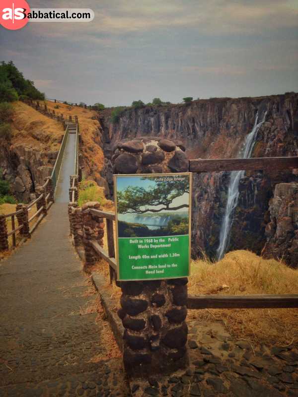 Zimbabwe: canyon of the Victoria Falls waterfall in the dry season