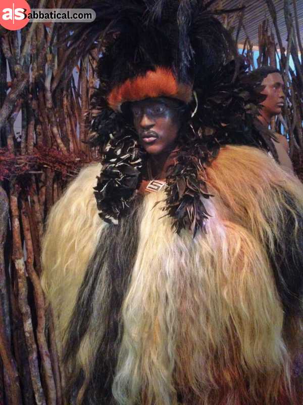 Swaziland traditional clothing as seen in the museum in Maseru