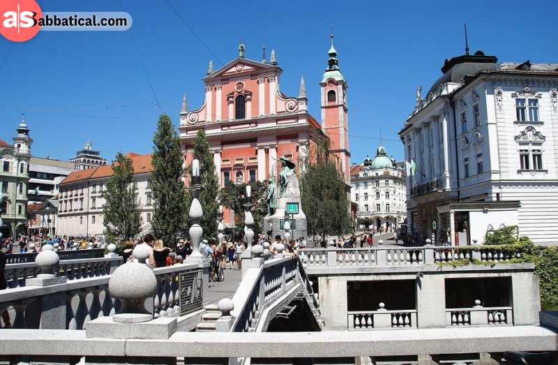 Old town in beautiful Ljubljana