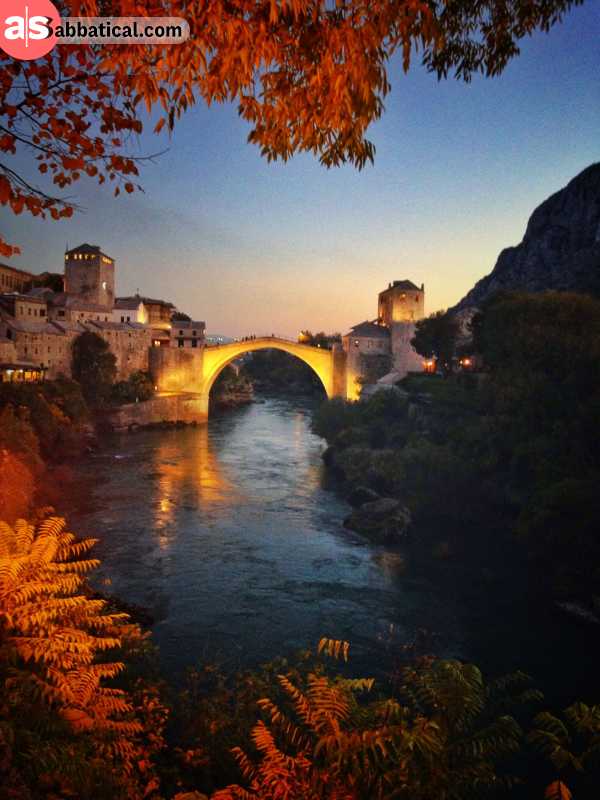 Famous bridge in Mostar