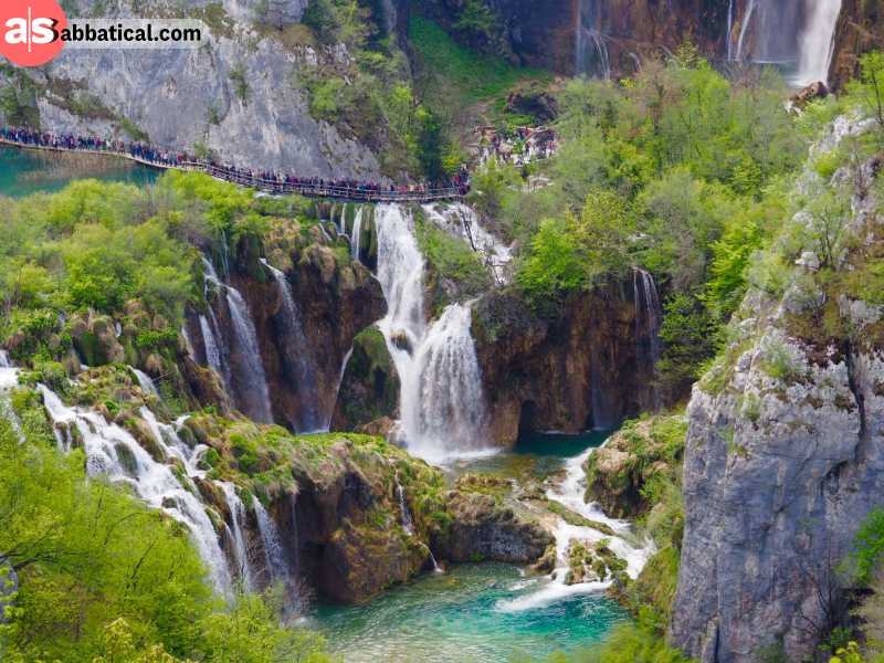 No matter what the weather is, the Plitvice Lakes will astonish you with its crystal clear waters and peculiar layout.
