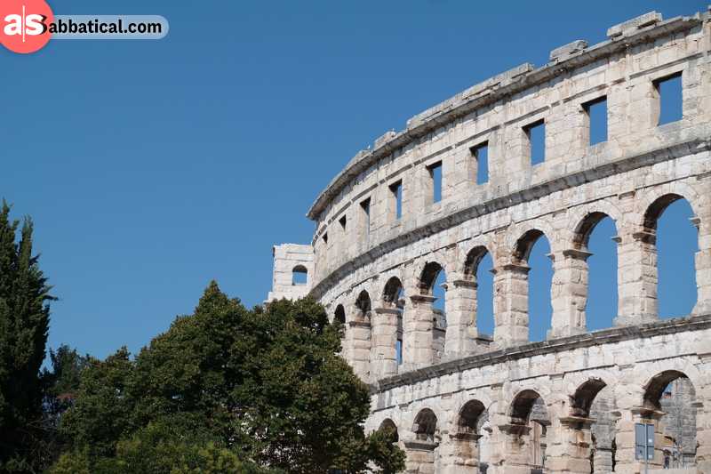 Pula is mostly known for its amphitheater