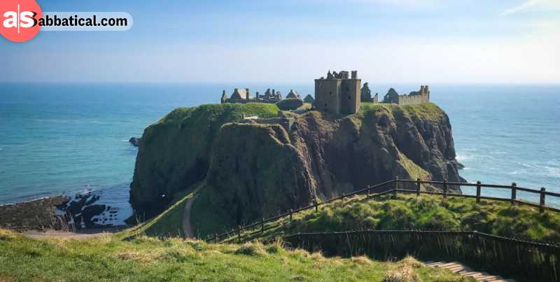 Dunnottar Castle standing on a monumental cliff for hundreds of years
