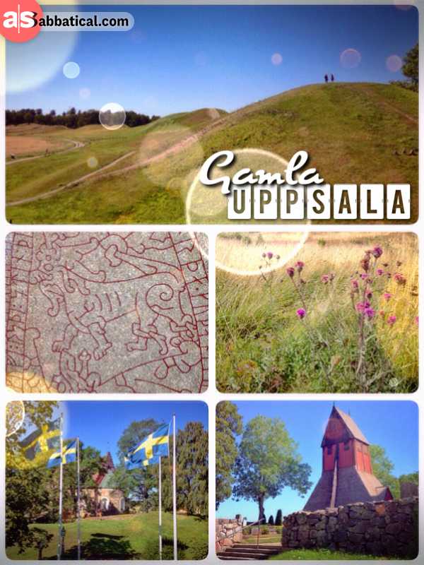 Gamla Uppsala - former religious, economic and political center of Sweden with royal graves