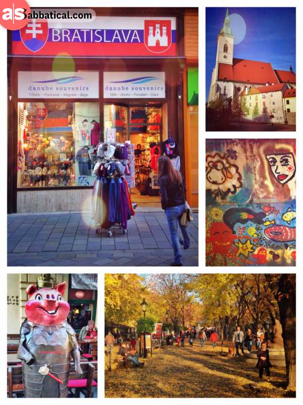 Bratislava - quiet and colorful old town 