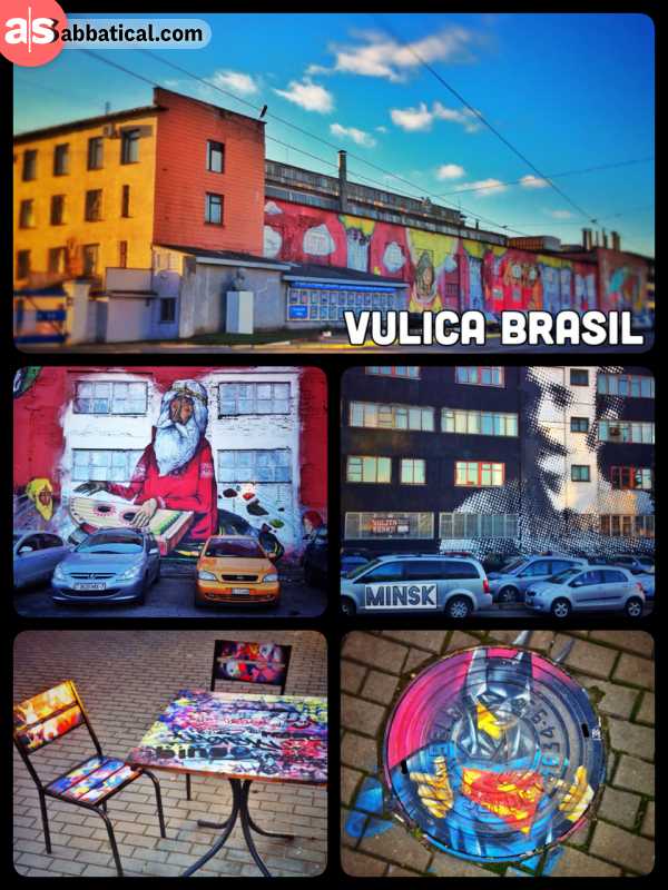 Vulica Brasil - where Lenin meets urban street art