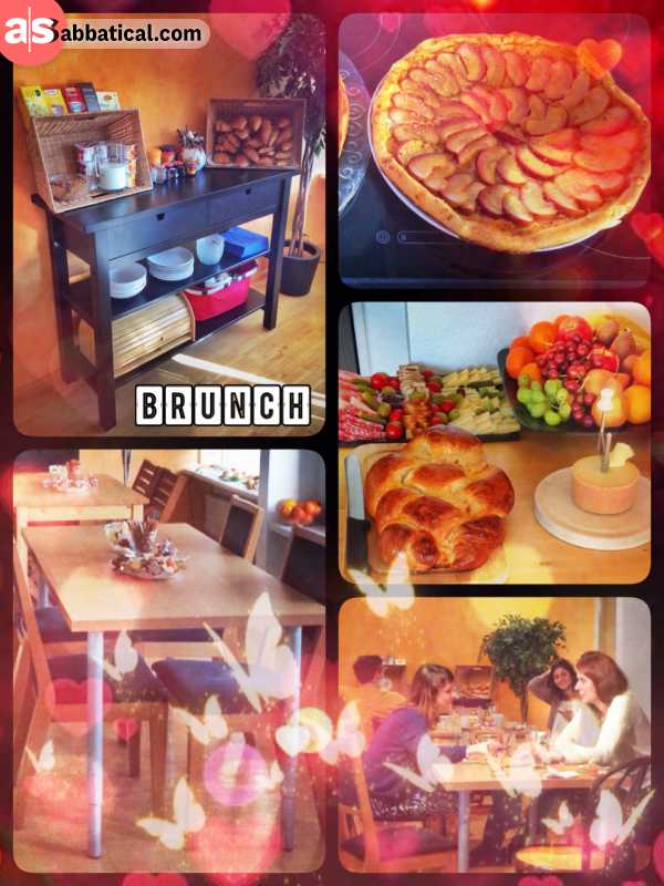 New Years Brunch - inviting friends, eating croissants and talking about travels