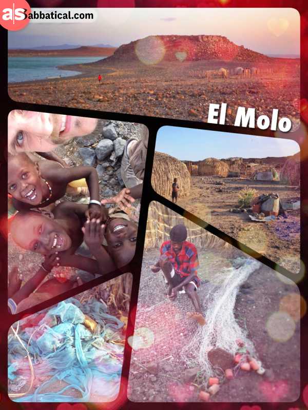 El Molo - visiting a small village of a local tribe with nothing but straw huts and fish