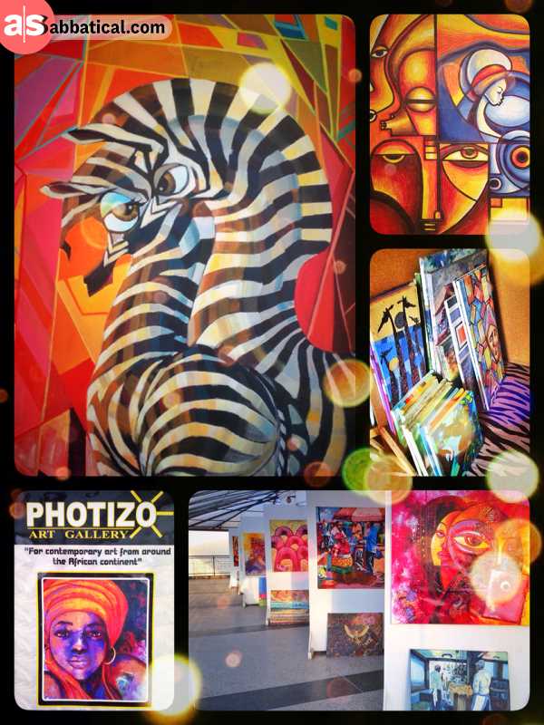 Photizo Gallery - admiring contemporary African art - instead of traditional Masai crafts