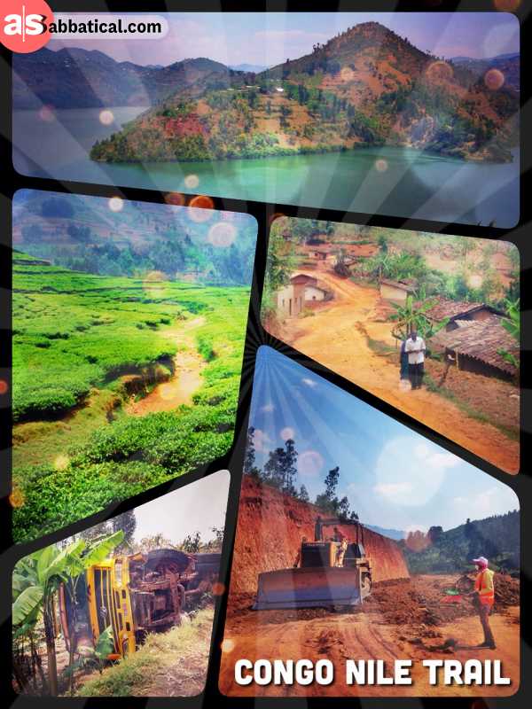 Congo Nile Trail - driving the picturesque and mounteneous shoreline of Lake Kivu in Rwanda