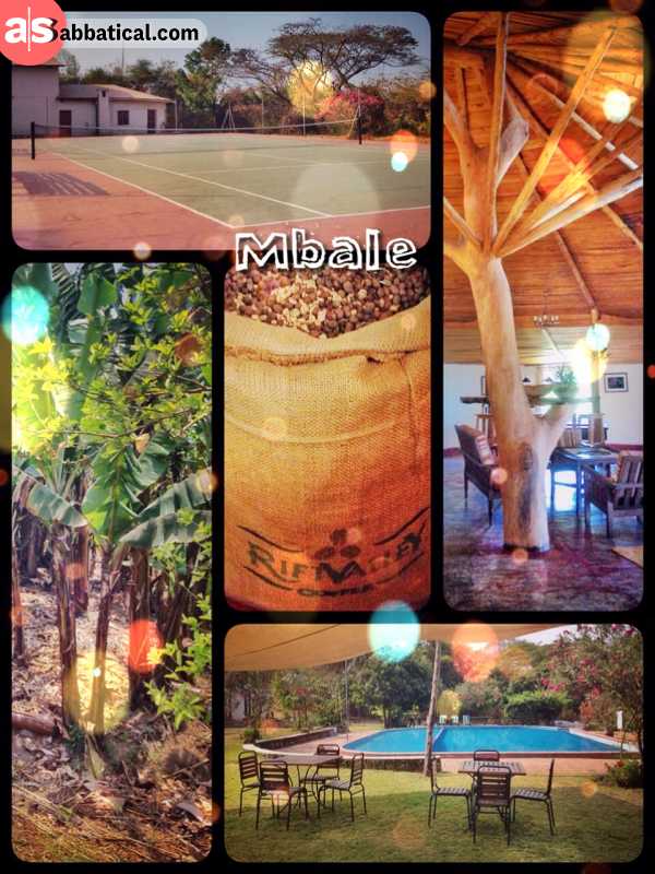 Utengule Coffee Lodge - camping on the helicopter landing place of a luxury colonial coffee plantage