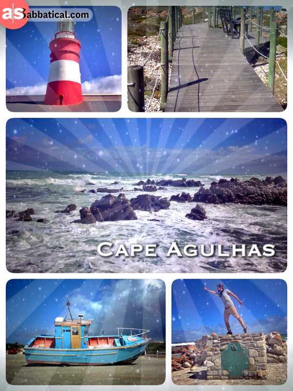 Cape Agulhas - reaching the southern most tip of the African continent, where two oceans meet!