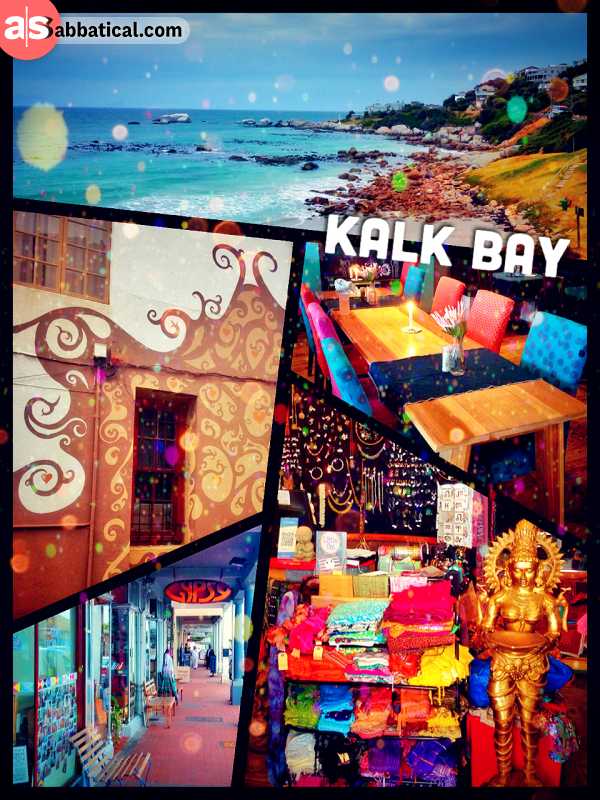 Kalk Bay - having a yummy cheesecake in an artsy cafe in a colourful township near Cape Town