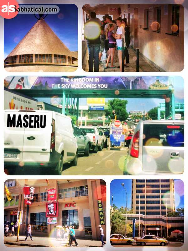 Maseru (South Africa > Lesotho) - rushing through the border and then the capital of the mountain kingdom