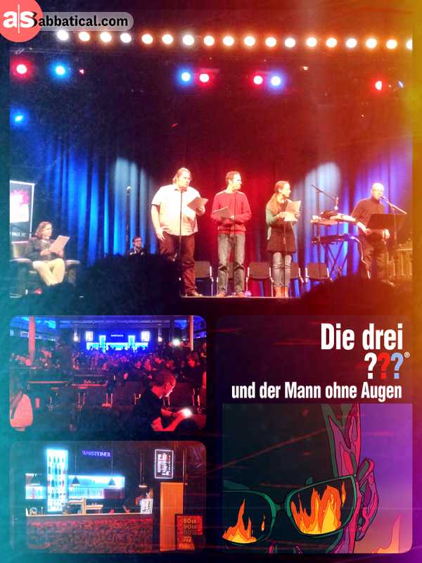 Die Drei Fragezeichen ??? - listening to a brand new audioplay with some live performance in Frankfurt