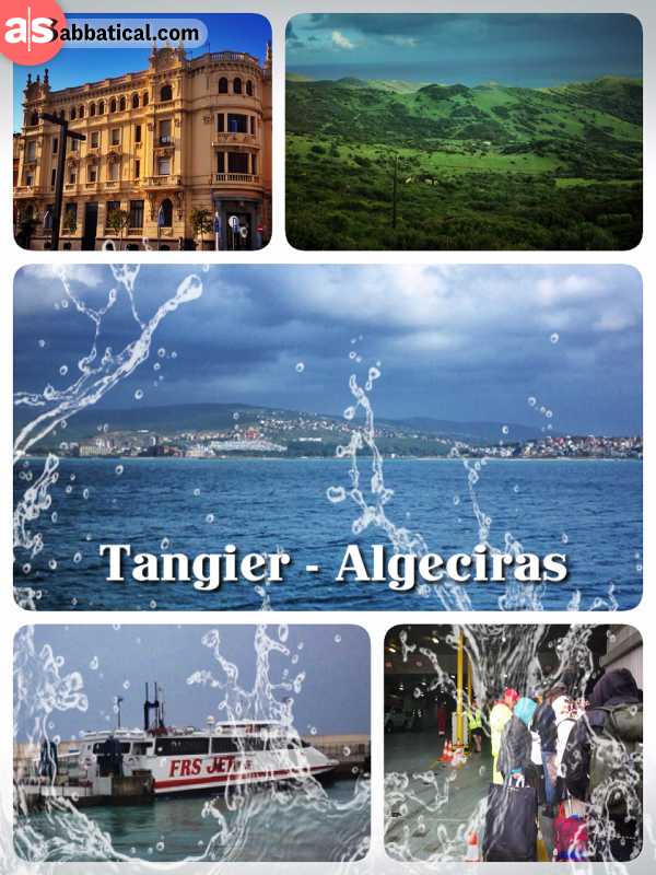 Tangier - Algeciras - leaving Africa by Sea and crossing the straight of Gibraltar on a boat (ferry)
