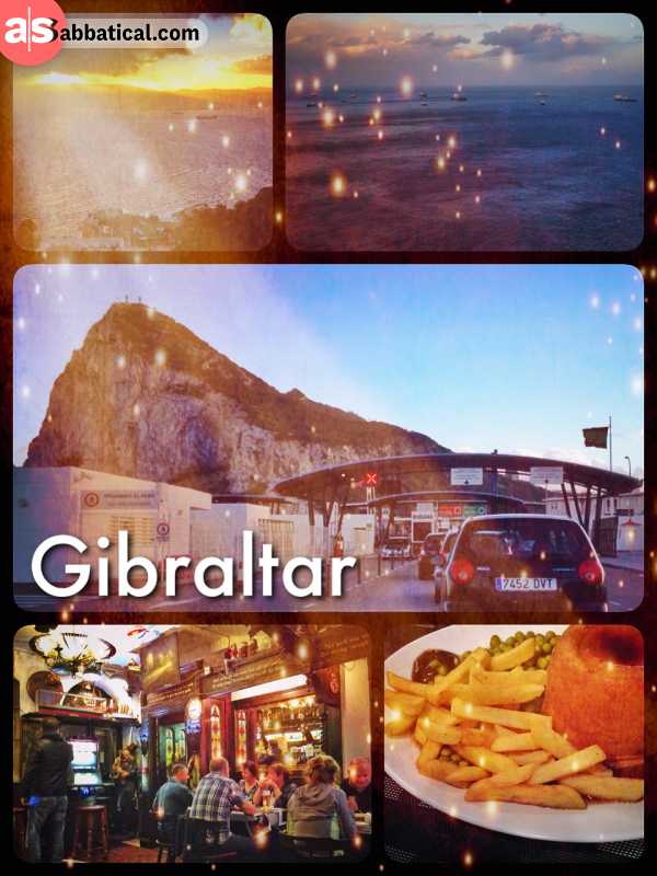 Gibraltar - sitting right between Spain and Africa, yet feeling like a small town in England