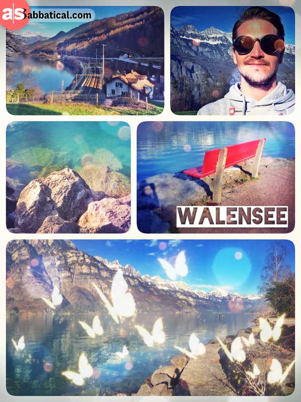 Walensee - one of the most beautiful lakes in Switzerland surrounded by mountain peaks