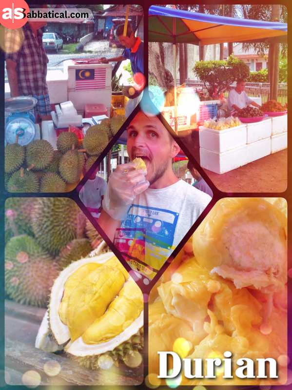 Durian Fruit - street vendors in Malaysia make me buy and try the King of all fruits