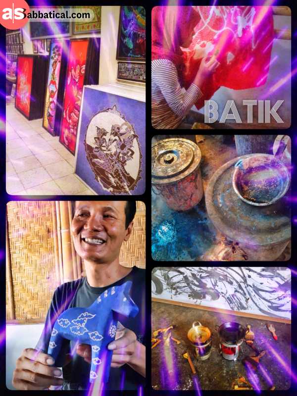 Batik Artwork - learning how to dye like the Egyptians, Chinese and now Indonesians