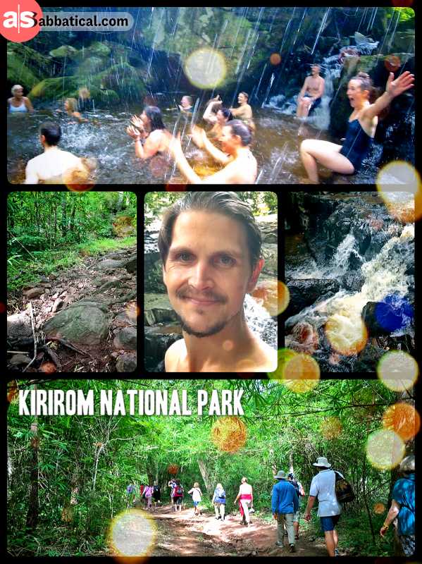Kirirom National Park - enjoying the fresh air and cold waterfall after a short forest hike