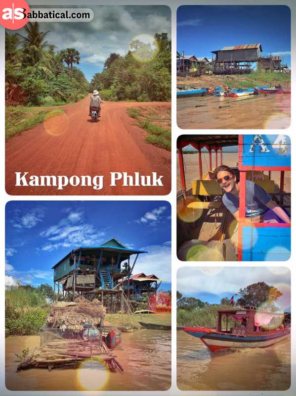 Kampong Phluk - a village living on stilts to protect against floods next to Tonle Sap