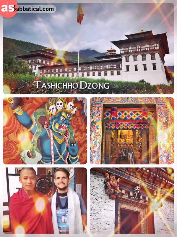 Tashichho Dzong - Buddhist monastery, fortress and seat of the local government
