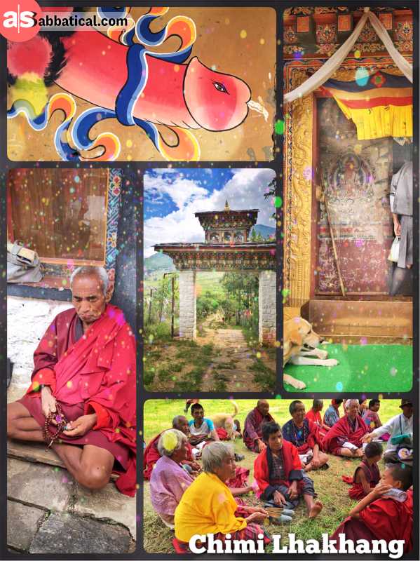 Chimi Lhakhang - fighting evil spirits with erected phallus symbols in Bhutan