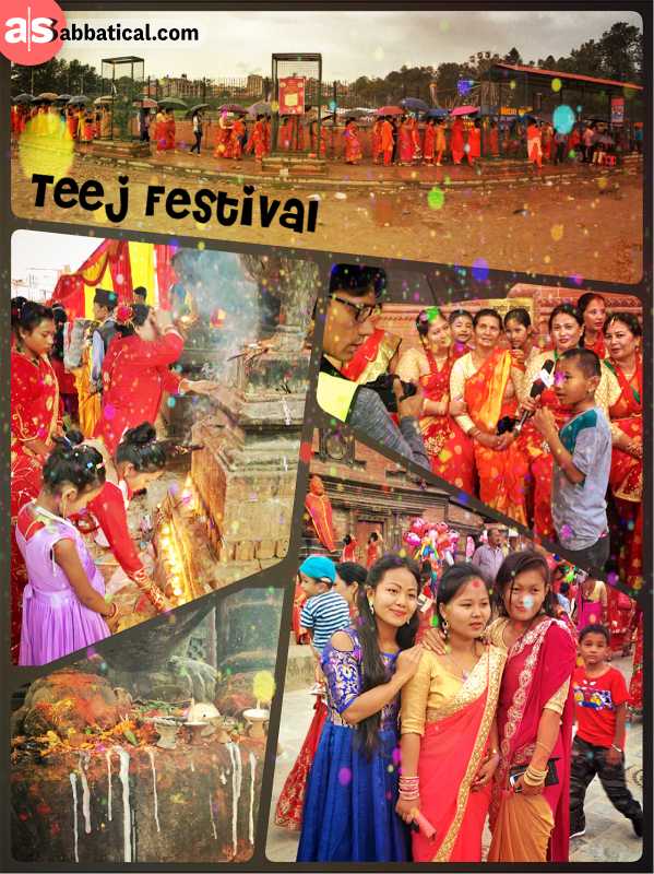 Teej Festival - Kathmandu is packed with praying women in red one day a year