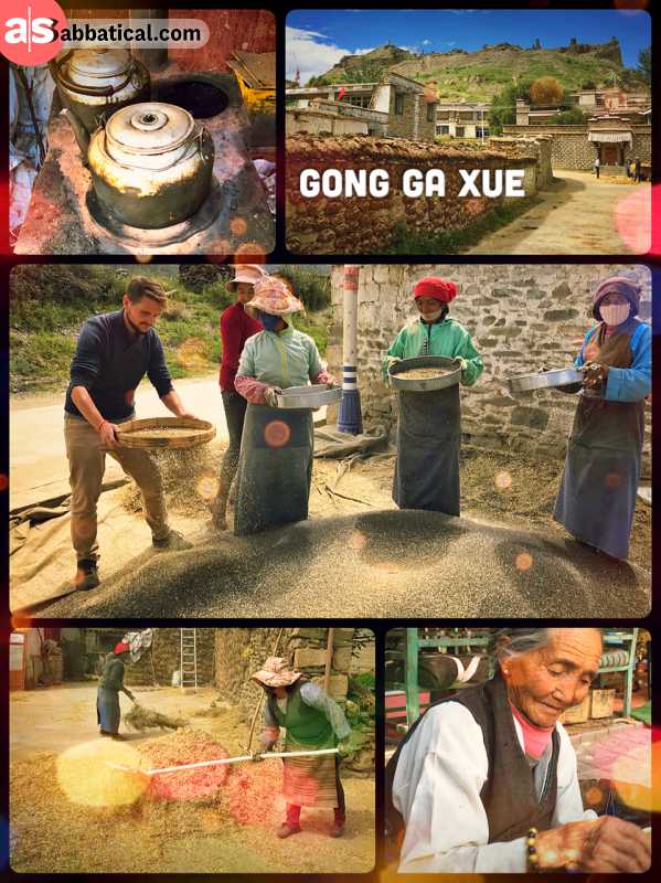 Gong Ga Xue - visiting a small farmer's village outside of Lhasa to see the real life