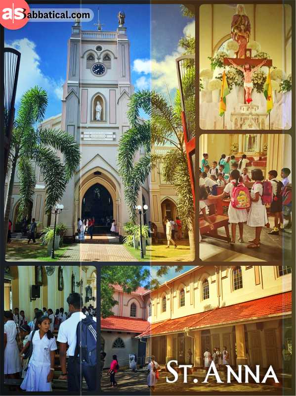 St. Anna's Church - passing by a full church on my way around Sri Lanka