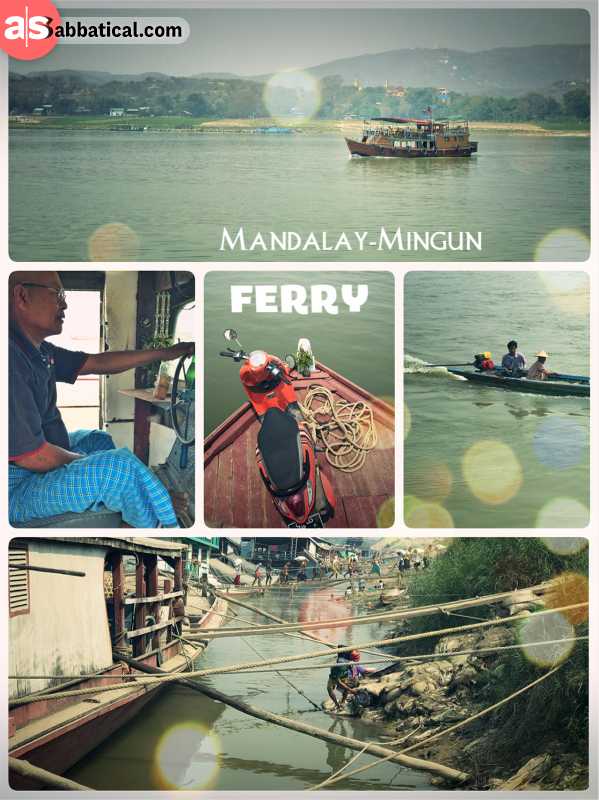 Mandalay - Mingun Ferry - one hour private river cruise across the Irrawaddy river on a private boat