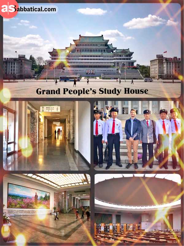 Grand People's Study House - preparing myself for a unique workshop in Pyongyang's pompous library