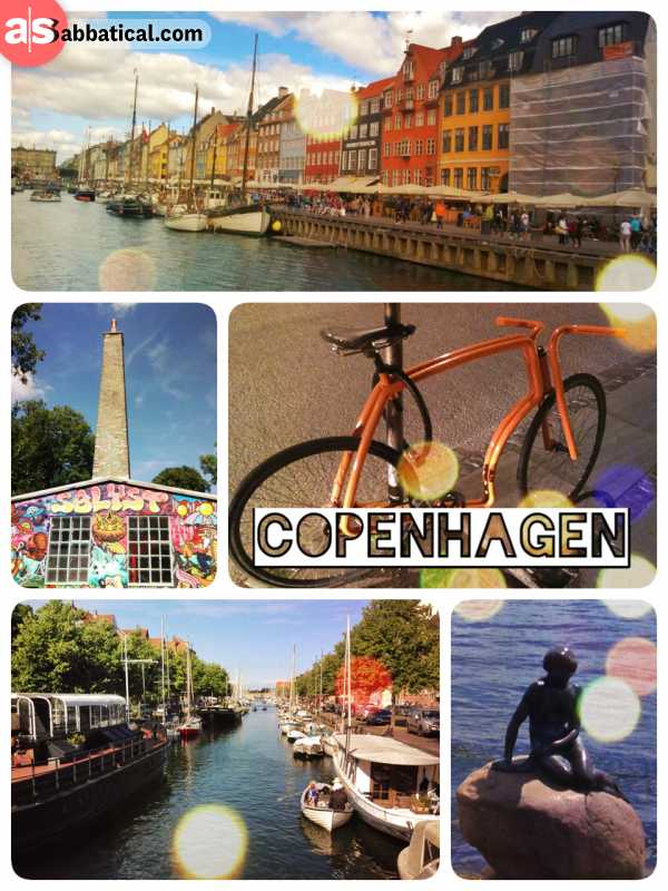 Copenhagen - riding the bicycle from the little mermaid across town to christiania
