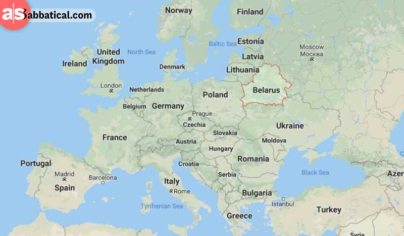 Belarus on the map