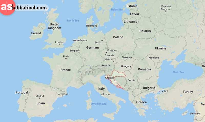 Where is Croatia on the map?