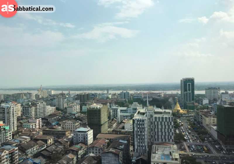 Yangon from above