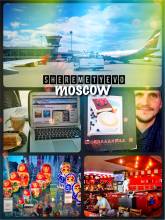 Sheremetyevo Moscow - working at the Russian airport on my way from Europe to Asia
