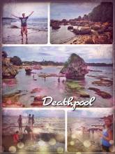 Deathpool - where the South China Sea is splashing against black volcanic rocks