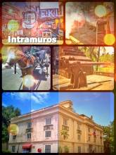 Intramuros - historic old town of Manila, surrounded by think city walls