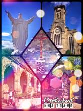Nha Trang Cathedral - taking off my shoes in order to enter the Christ the King Cathedral