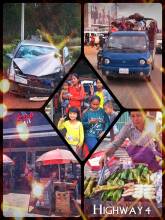 Highway 4, Cambodia - driving on brand new tarmac from Phnom Penh to Sihanoukville