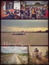 Mekong River - crossing this mighty Asian river on a small local ferry twice