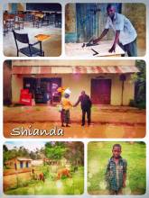 Shianda - meeting the first low income people on my journey in a small rural village