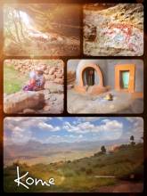 Kome Rock Paintings - learning about the culture and history of the heavenly kingdom Lesotho