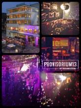 Provisorium 13 - main location of the Arosa Electronica in a temporary hotel, restaurant and club