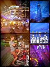 Saigon by night - dancing with locals and then walking across the illuminated city